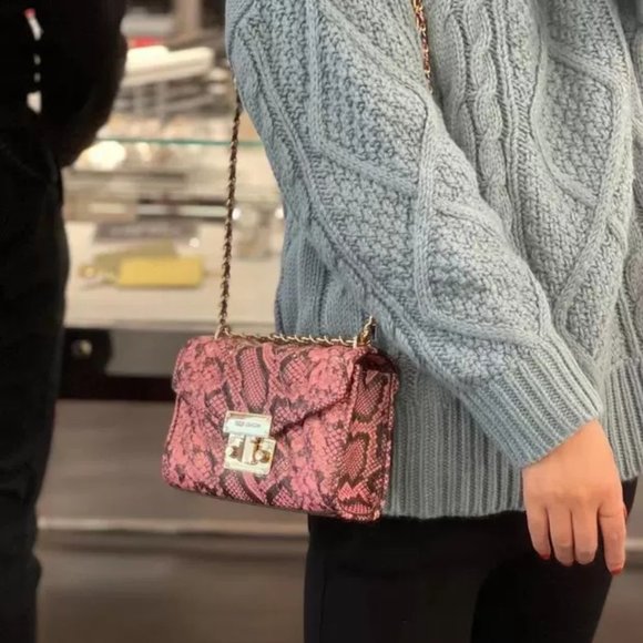 MK Rose Flap Shoulder Bag Crossbody Pink - Picture 6 of 6